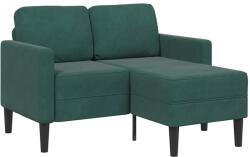 vidaXL Canapea cu 2 locuri cu sezlong în forma de L verde închis 125cm GartenMobel Dekor (4107071) Canapea