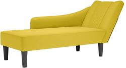 vidaXL Sezlong cu cotiera dreapta catifea galbena GartenMobel Dekor (4009798)