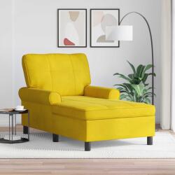 vidaXL sezlong de relaxare cu perna Galben 91 x 157 x 91 cm Catifea GartenMobel Dekor (42022928)