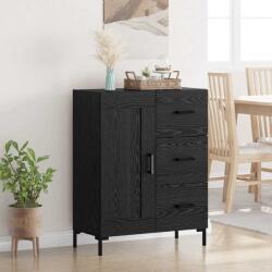 vidaXL Bufet cu sertar Stejar negru 69.5 x 34 x 90 cm Lemn compozit GartenMobel Dekor (881629) Comoda