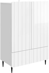 vidaXL Bufet Alb foarte lucios 66 x 34, 5 x 97 cm Lemn prelucrat GartenMobel Dekor (894439) Comoda