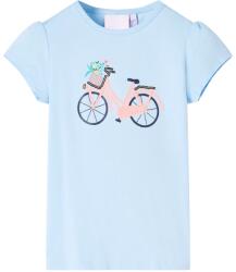 vidaXL Tricou pentru copii, albastru deschis, 128 GartenMobel Dekor (11077)