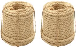 vidaXL Franghii de sisal, 2 buc. , 12 mm, 250 m GartenMobel Dekor (3196227)