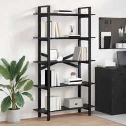 vidaXL Raft pentru carti Stejar Negru 100 x 33, 5 x 178 cm GartenMobel Dekor (883934) Biblioteca