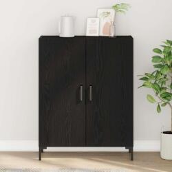 vidaXL Vitrina Stejar Negru 69.5 x 34 x 90 cm Lemn compozit GartenMobel Dekor (862874) Comoda