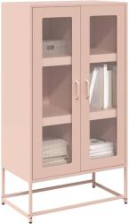 vidaXL Dulap înalt, roz, 68x39x123 cm, otel GartenMobel Dekor (853357) Comoda