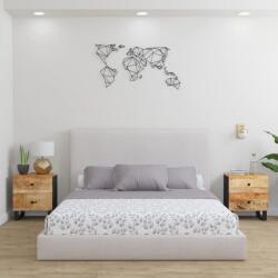 vidaXL Noptiere, 2 buc. , 40x33x46 cm, lemn masiv de acacia GartenMobel Dekor (345215)
