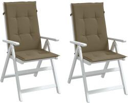 vidaXL Perne scaun spatar înalt 2buc melanj gri taupe120x50x4cm textil GartenMobel Dekor (4002436)