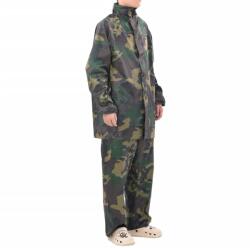 vidaXL Costum de ploaie, 2 piese, imprimeu camuflaj, cu gluga, L GartenMobel Dekor (130190)