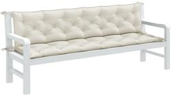vidaXL Perna banca de gradina, 2 buc. melanj crem, 200x50x7 cm, textil GartenMobel Dekor (4002632)