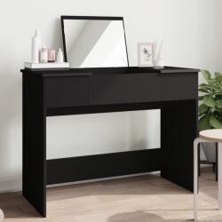 vidaXL Masa de toaleta cu oglinda, negru, 100x45x76 cm GartenMobel Dekor (840696)
