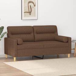 vidaXL Canapea cu 2 locuri cu pernute, maro, 140 cm, textil GartenMobel Dekor (3200824) Canapea