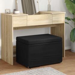 vidaXL Taburet Negru 61 x 41 x 40 cm Stofa si lemn prelucrat GartenMobel Dekor (876760)