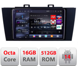 Edotec Navigatie Android Subaru Outback 2014-2019 / XV 2017-2018 QLED 2K 16+512GB (KIT-OUTBACK5+EDT-E809-2K)