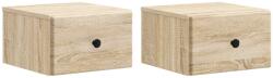 vidaXL Set 2 noptiere suspendate Stejar Sonoma 34, 5 x 33 x 20 cm (899110)
