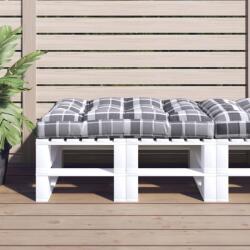 vidaXL Perna de paleti, gri carouri, 120x80x12 cm, material textil GartenMobel Dekor (360527)