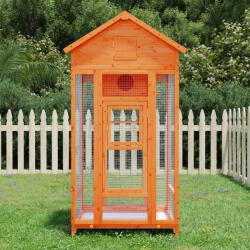 vidaXL Colivie de pasari maro 91, 5x53x170 cm din lemn masiv de pin GartenMobel Dekor (172252)