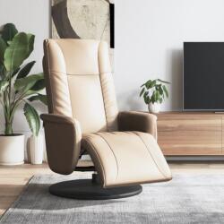 vidaXL Fotoliu rabatabil cu suport picioare cappuccino piele ecologica GartenMobel Dekor (356508)
