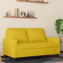 vidaXL Canapea cu 2 locuri, galben, 120 cm, catifea GartenMobel Dekor (359195) Canapea