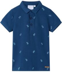 vidaXL Tricou polo pentru copii, albastru închis, 116 GartenMobel Dekor (11956)
