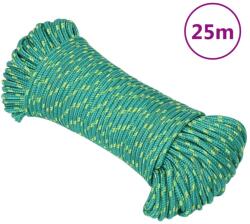 vidaXL Franghie de barca, verde, 3 mm, 25 m, polipropilena GartenMobel Dekor (152693)