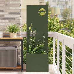 vidaXL Ghiveci de Gradina cu Panou Decorativ Olivengrønn 50 x 140 cm GartenMobel Dekor (876472)