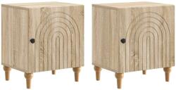 vidaXL Set 2 noptiere dormitor stejar Sonoma 43 x 34, 5 x 50 cm cu usa (894110)