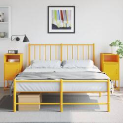 vidaXL Noptiere, 2 buc. , galben mustar, 36x39x78 cm, otel GartenMobel Dekor (846573)