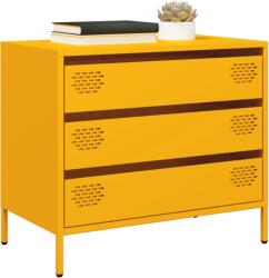 vidaXL Dulap, galben mustar, 68x39x58, 5 cm, otel laminat la rece GartenMobel Dekor (851295) Comoda