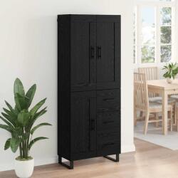 vidaXL Bufet cu sertar Stejar Negru 69, 5 x 34 x 180 cm Lemn compozit GartenMobel Dekor (3416063) Comoda