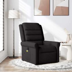 vidaXL Fotoliu de masaj rabatabil, negru, material textil GartenMobel Dekor (4015648)