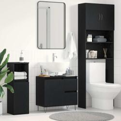 vidaXL Dulap pentru Chiuveta de Baie Stejar Negru 65 x 33 x 60 cm GartenMobel Dekor (862891)