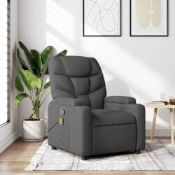 vidaXL Fotoliu de masaj rabatabil, gri închis, material textil GartenMobel Dekor (372454)