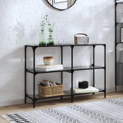 vidaXL Masuta de cafea, blat din sticla negra, 118, 5x30x81 cm, otel GartenMobel Dekor (846031)