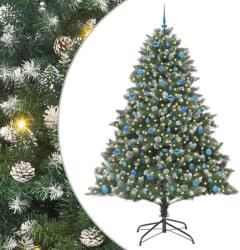 vidaXL Brad de Craciun artificial Verde 240 cm PVC si Plastic si Otel GartenMobel Dekor (3395264)