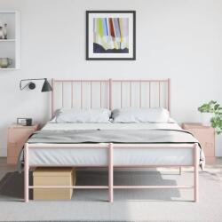 vidaXL Noptiere, 2 buc. , roz, 34, 5x39x44 cm, otel GartenMobel Dekor (841610)