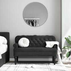 vidaXL Bancheta cu spatar, negru, 119, 5x64, 5x75 cm, catifea GartenMobel Dekor (372161)