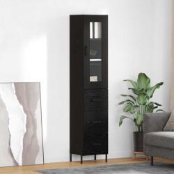 vidaXL Bufet cu sertar Stejar Negru 34, 5 x 34 x 180 cm Lemn compozit GartenMobel Dekor (3416242) Comoda