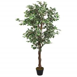 vidaXL Arbore ficus artificial 378 de frunze 80 cm verde GartenMobel Dekor (359025)