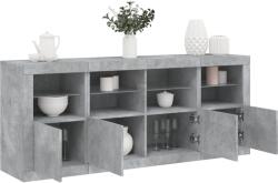 vidaXL Servanta cu lumini LED, gri beton, 163x37x67 cm GartenMobel Dekor (3209075) Comoda