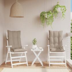 vidaXL Perne scaun cu spatar înalt, 2 buc, gri taupe, tesatura Oxford GartenMobel Dekor (377626)