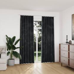 vidaXL Draperii opace cu carlige, 2 buc, antracit, 140x225 cm catifea GartenMobel Dekor (134501)