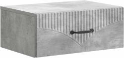 vidaXL Noptiera suspendata cu sertar, gri beton, 49 x 34, 5 x 20 cm (898961)