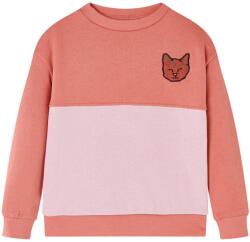 vidaXL Hanorac pentru copii, color block, roz, 128 GartenMobel Dekor (14387)