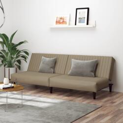 vidaXL Canapea extensibila cu 2 locuri, cappuccino, piele ecologica GartenMobel Dekor (375950) Canapea