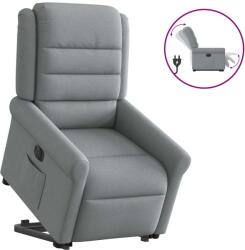 vidaXL Fotoliu electric rabatabil cu ridicare, gri deschis, textil GartenMobel Dekor (3303334)