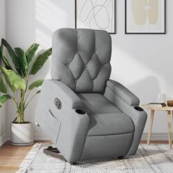 vidaXL Fotoliu electric rabatabil cu ridicare, gri deschis, textil GartenMobel Dekor (3204734)