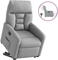vidaXL Fotoliu electric rabatabil cu ridicare, gri deschis, textil GartenMobel Dekor (3303052)