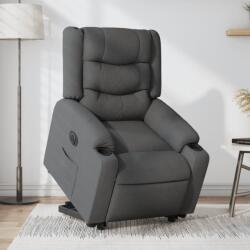vidaXL Fotoliu electric rabatabil cu ridicare, gri închis, textil GartenMobel Dekor (3206580)