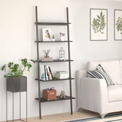 vidaXL Raft înclinat, cu 5 niveluri, negru, 64x34x185, 5 cm GartenMobel Dekor (336378) Biblioteca